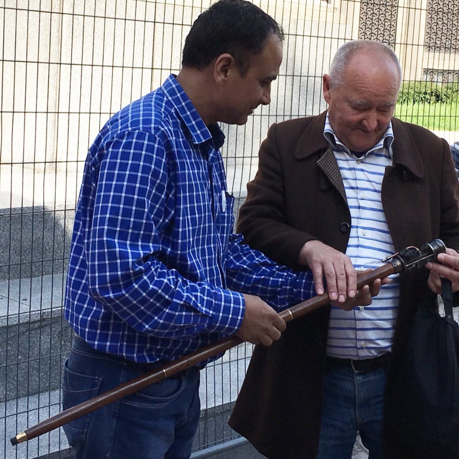 Mohammad Zafar, founder of Carfar, with a customer