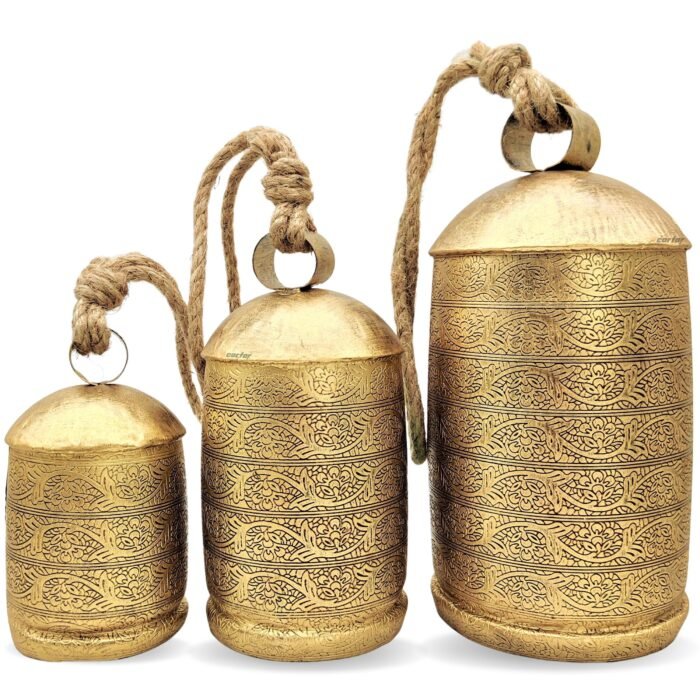 Brass Etched Hanging Cowbells