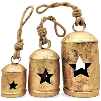 Star cutted hanging cow bells