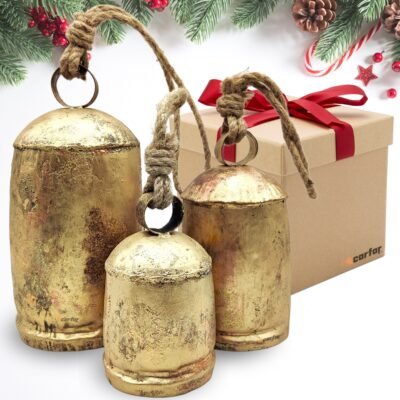 Large Christmas Hanging Cowbells